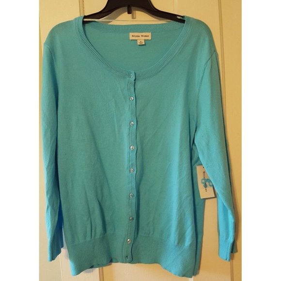 Studio Works Sweaters - NWT Women's Medium Blue Cardigan Sweater